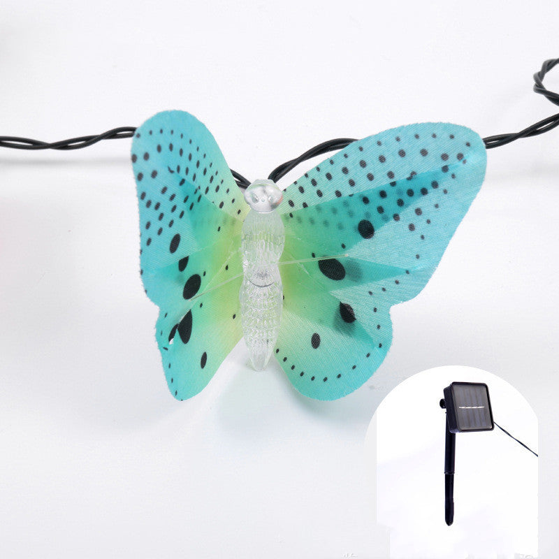 Solar Fiber Butterfly Lighting Chain Outdoor Waterproof